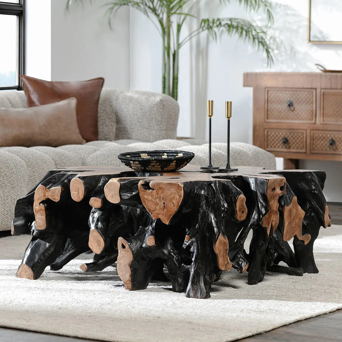 Cypress Teak Root Coffee Table - Image 5