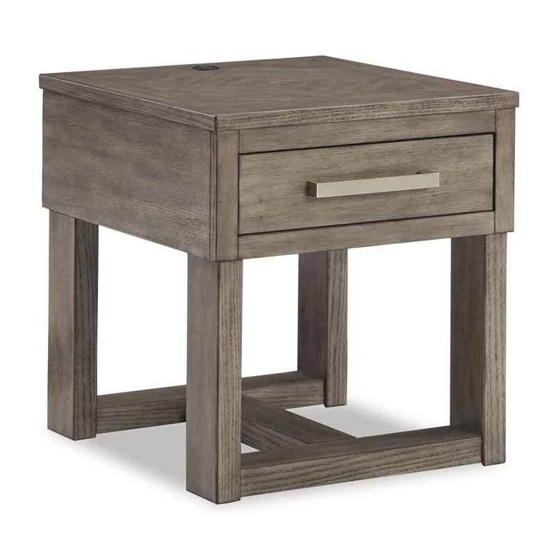 Loyaska Wood Top End Table - Image 2