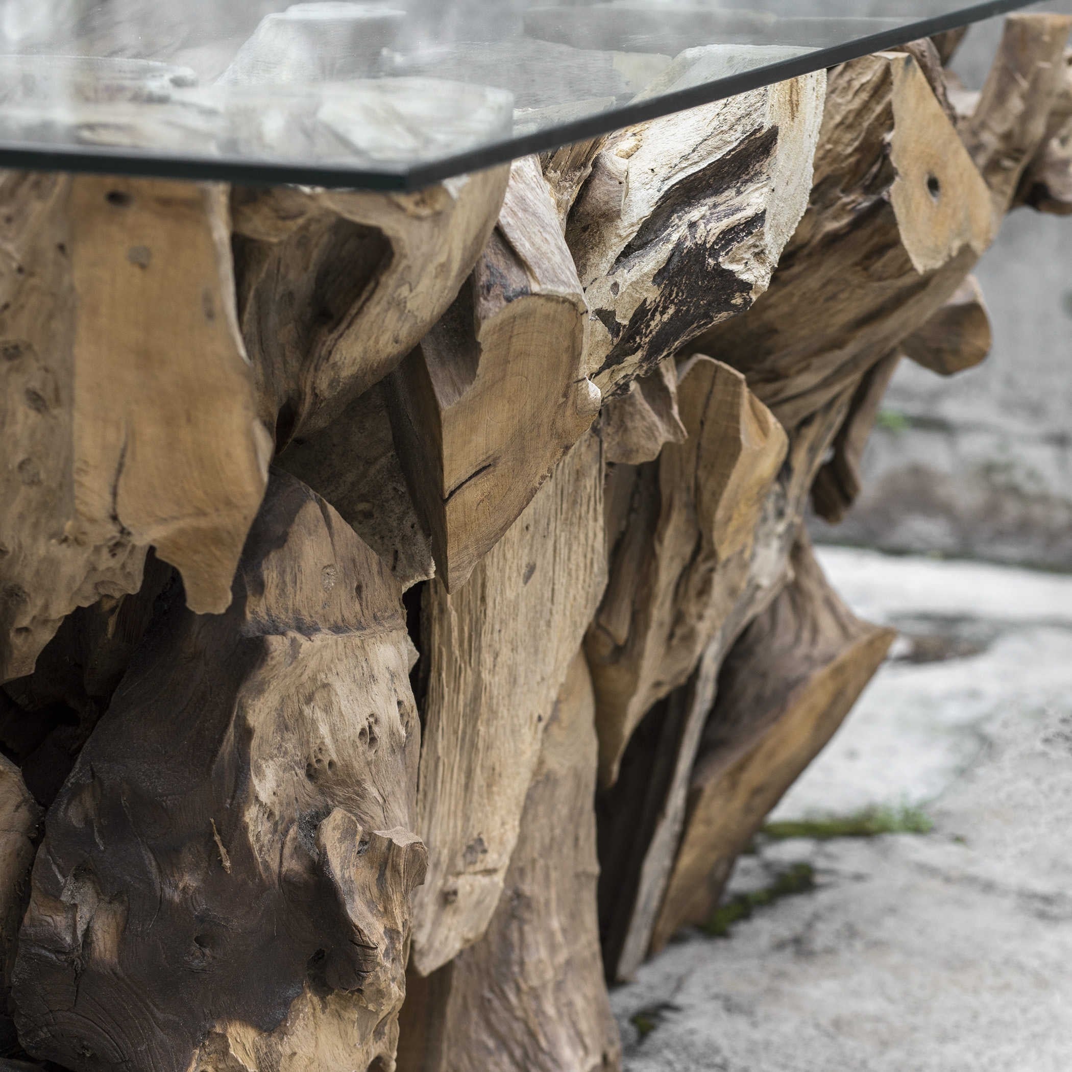 Teak Root Rectangular Coffee Table - Image 3