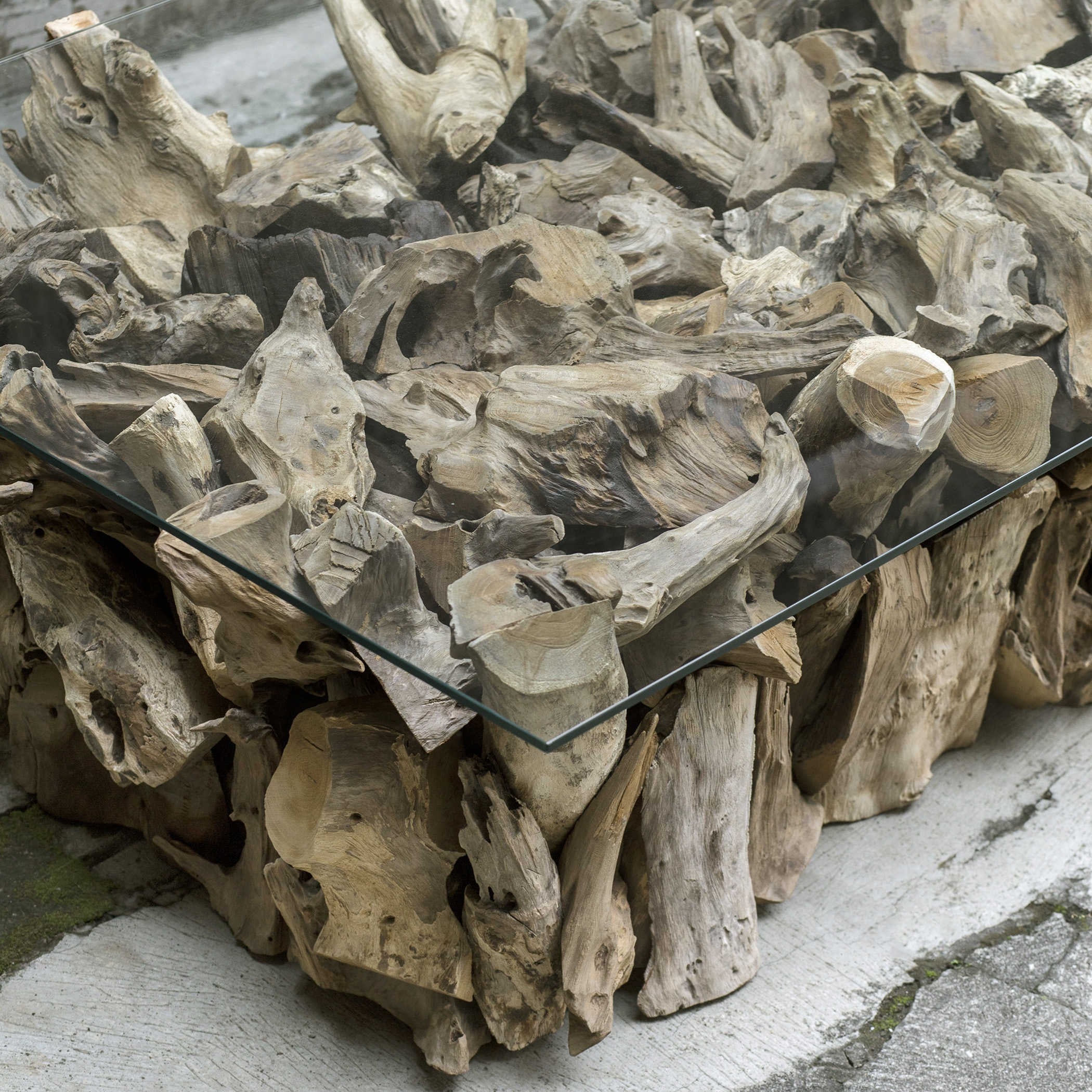 Teak Root Rectangular Coffee Table - Image 4
